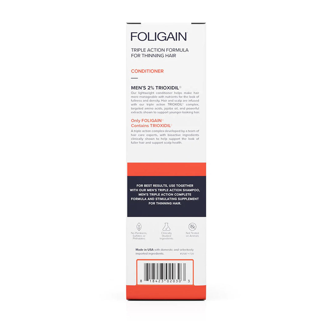 FOLIGAIN Triple Action Conditioner For Thinning Hair For Men with 2% Trioxidil - 236ml