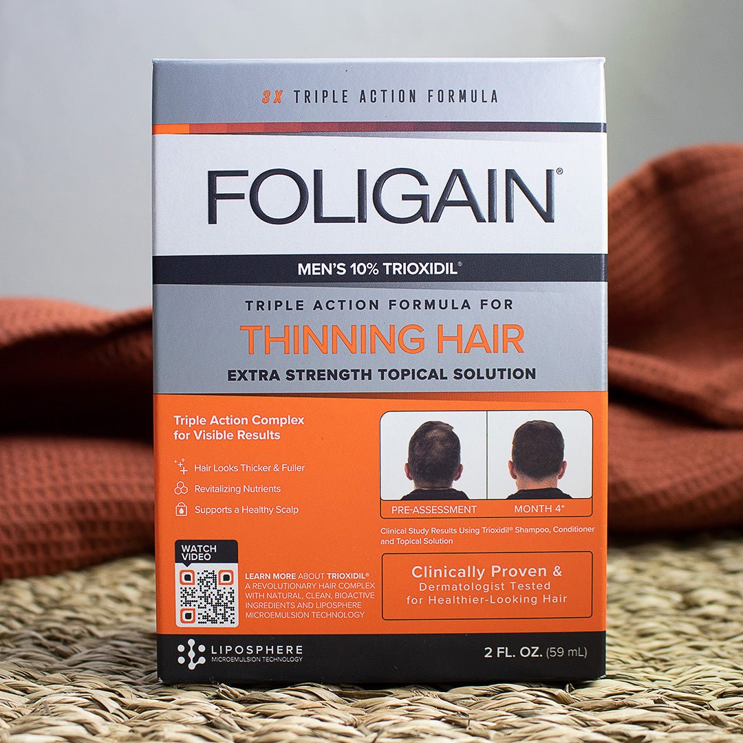 FOLIGAIN® Triple Action Complete Formula for Thinning Hair in Men – 10% Trioxidil® 59ml - HairoFOLIGAIN12585
