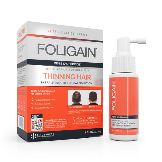 FOLIGAIN® Triple Action Complete Formula for Thinning Hair in Men – 10% Trioxidil® (59ml)