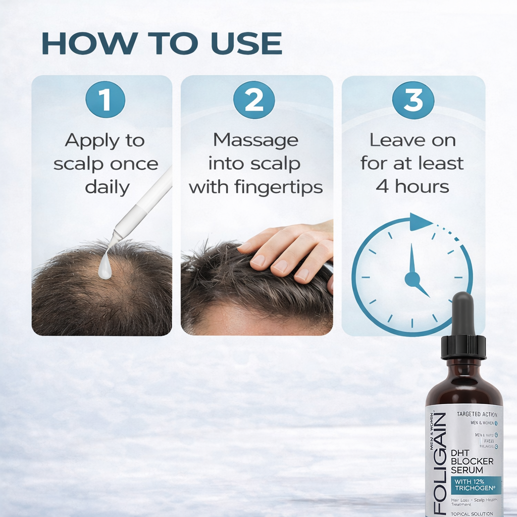 FOLIGAIN Hair Regrowth DHT Blocker Serum with 12% Trichogen