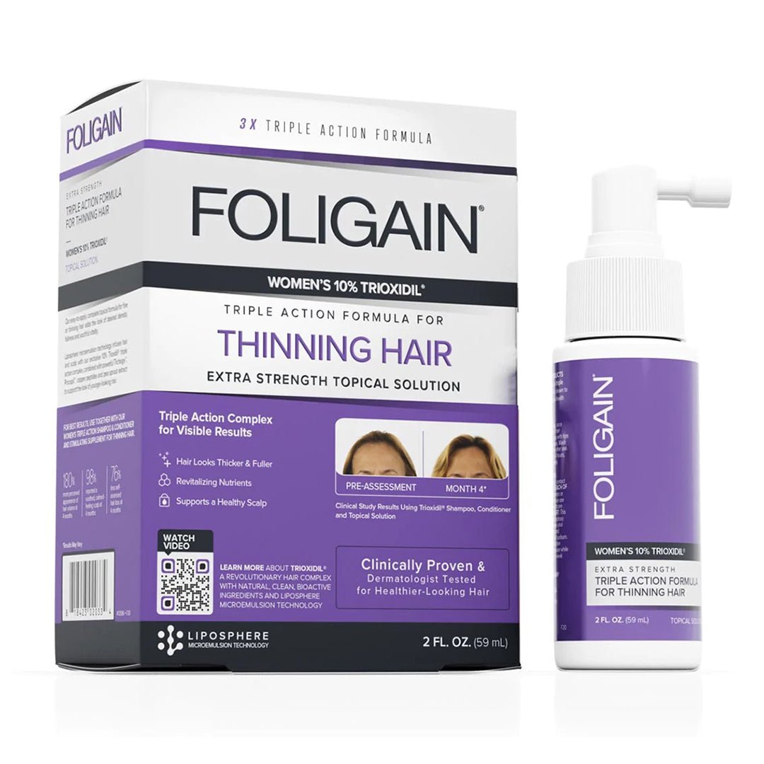 FOLIGAIN Triple Action Complete Formula For Thinning Hair For Women with 10% Trioxidil - 59ml - HairoFOLIGAIN12586