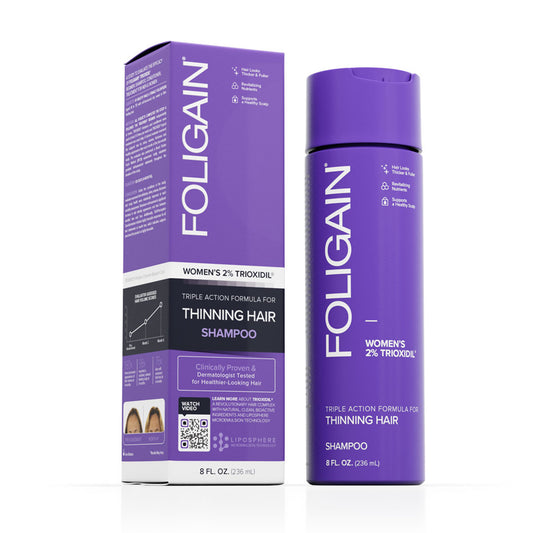 FOLIGAIN Triple Action Shampoo For Thinning Hair For Women with 2% Trioxidil - 236ml