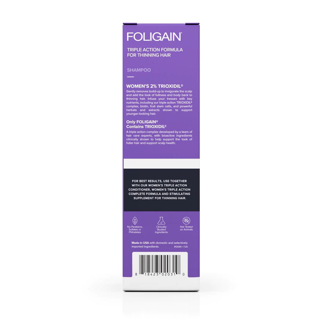 FOLIGAIN Triple Action Shampoo For Thinning Hair For Women with 2% Trioxidil - 236ml - HairoFOLIGAIN12590