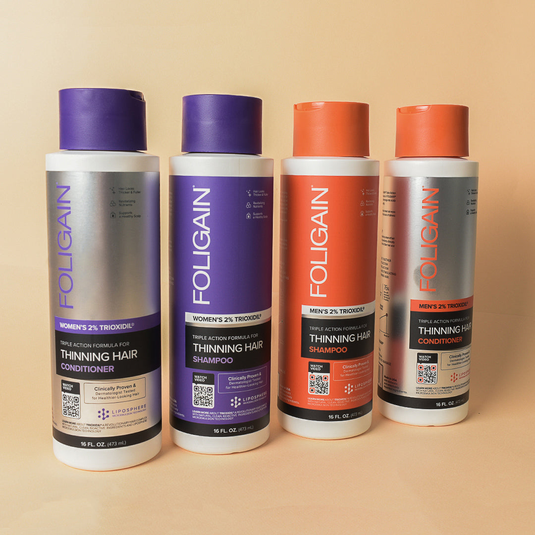 FOLIGAIN Triple Action Shampoo For Thinning Hair For Women with 2% Trioxidil 473ml