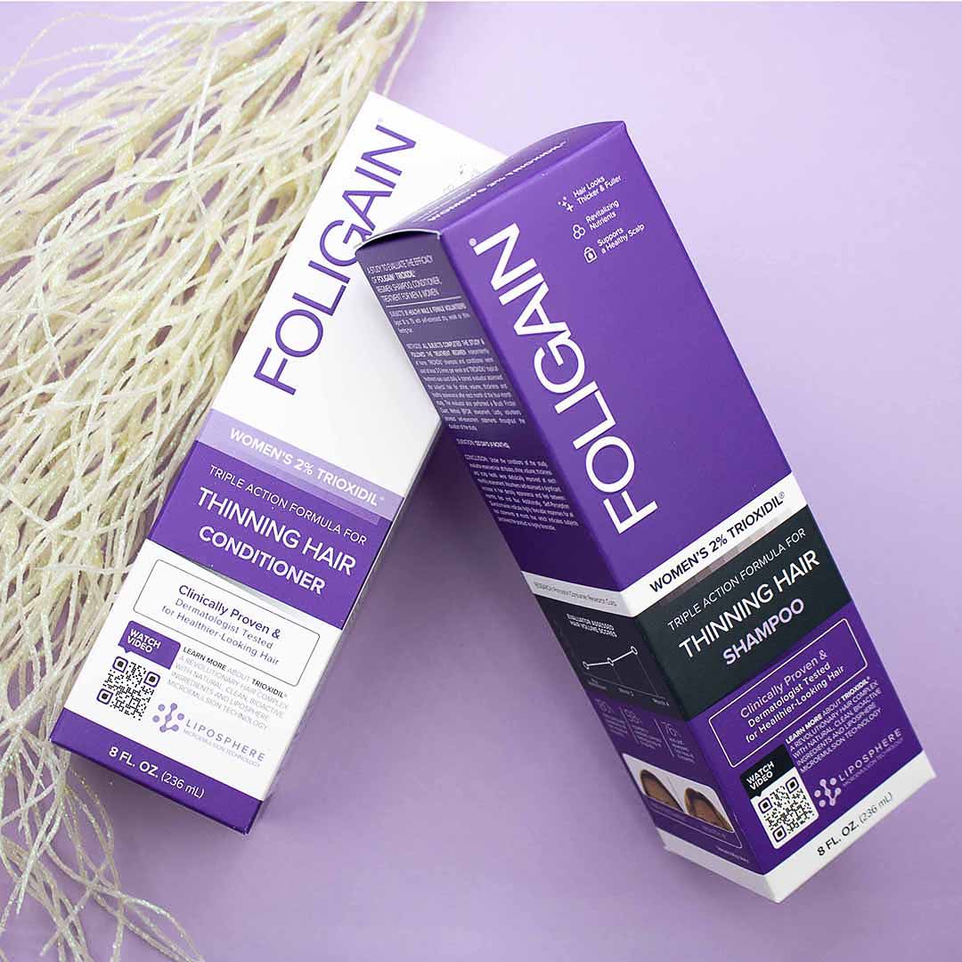 FOLIGAIN Triple Action Conditioner For Thinning Hair For Women with 2% Trioxidil