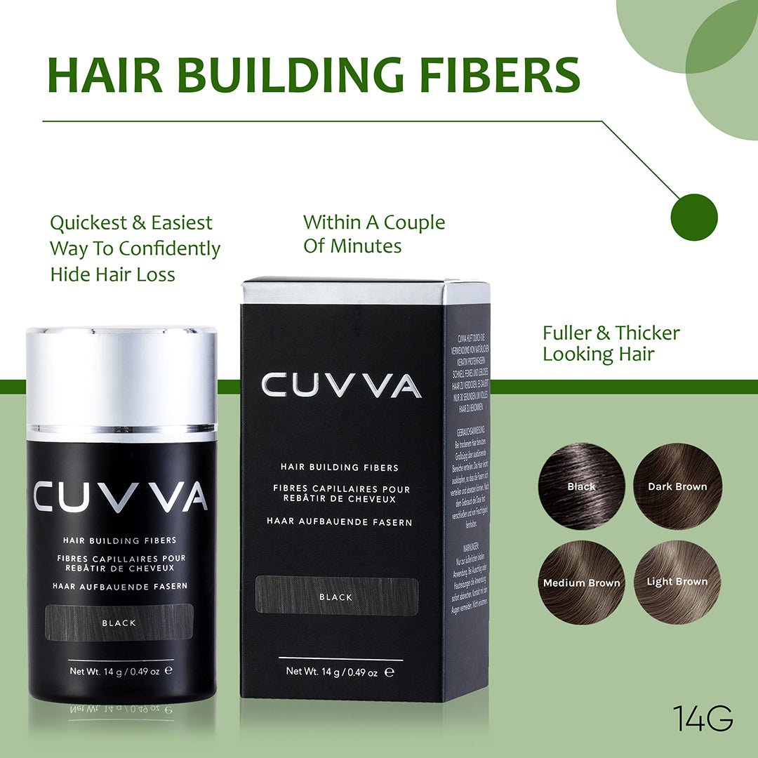 CUVVA Hair Fibers Hair Loss & Thinning Hair Concealer - 14g - HairoCUVVACUV1401