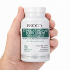 BRIOGOL Hair Loss Supplement Pills - DHT Blocker with Biotin, Saw Palmetto & Zinc (120 Capsules)