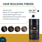 CROWN Hair Fibers Hair Loss Concealer - 14g - 40 Day Supply - HairoCROWN TWENTY 1CRO1401